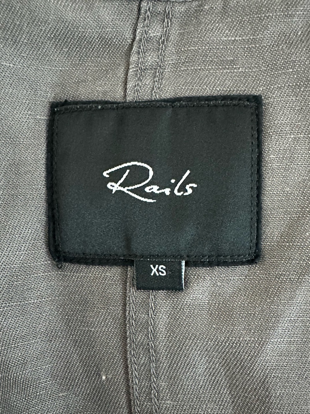Rails Collins Linen Blend Utility Jacket Slate Gray XS Lightweight - Picture 11 of 14